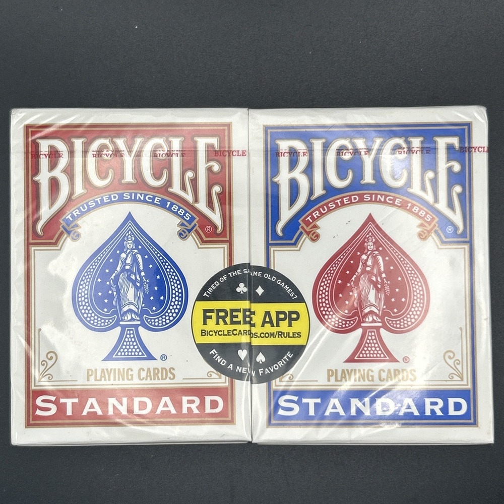 Classic Rider Back Playing Cards Set - 2 Decks (Red & Blue) for Game Nights